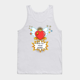 Bow to your queen in pink art Tank Top